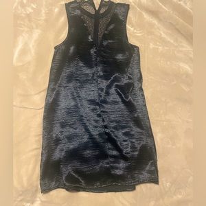 Small Little Black Dress with Lace Detail at Neck Line